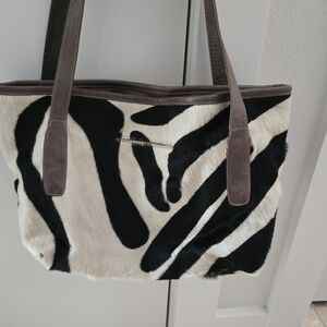 ZEBRA Print Shoulder Bag Purse